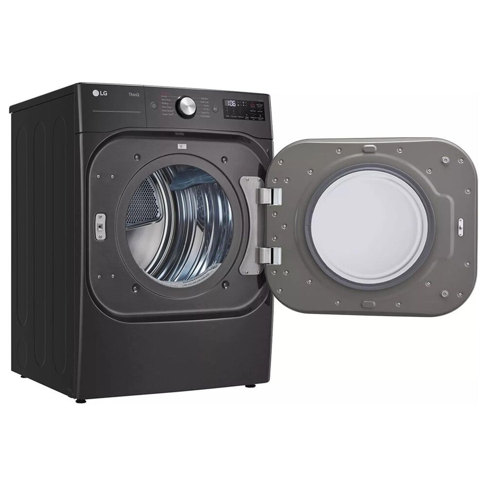 LG 5.2 Cu. Ft. Smart Front Load Washer and 9 Cu. Ft. Front Load Electric Dryer Laundry Pair with Pedestal Storage Drawers in Black Steel, , large