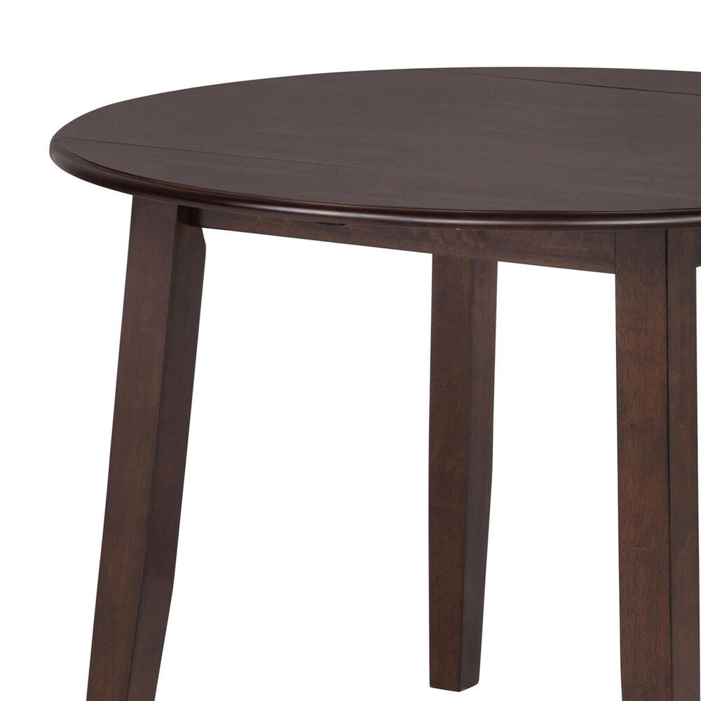 Coaster Barton 5-Piece Round Dining Set in Dark Brown, , large