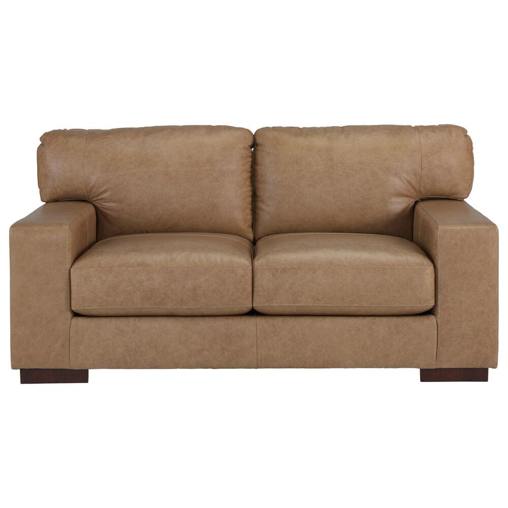 Signature Design by Ashley Lombardia Stationary Loveseat in Tumbleweed, , large