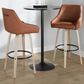 LumiSource Hannah Swivel Bar Stool with Camel Faux Leather Upholstery in Whitewashed and Black (Set of 2), , large