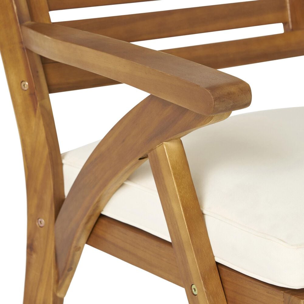 Hearth and Haven Hermosa Outdoor Dining Chair with Cushion in Teak &#40;Set of 2&#41;, , large
