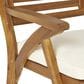 Hearth and Haven Hermosa Outdoor Dining Chair with Cushion in Teak (Set of 2), , large