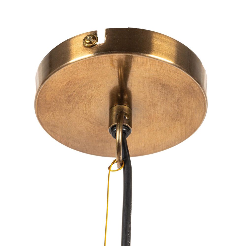 Teak Interiors 1-Light Glass Mosaic Pendant Lamp in Antique Gold, , large