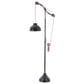 Maple and Jade Industrial Floor Lamp in Black and Copper, , large