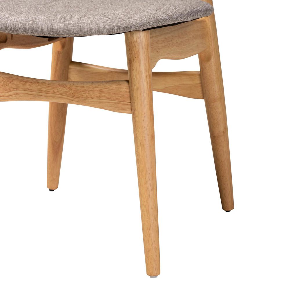 Baxton Studio Tarana Side Chair in Natural Oak and Light Brown (Set of 2), , large