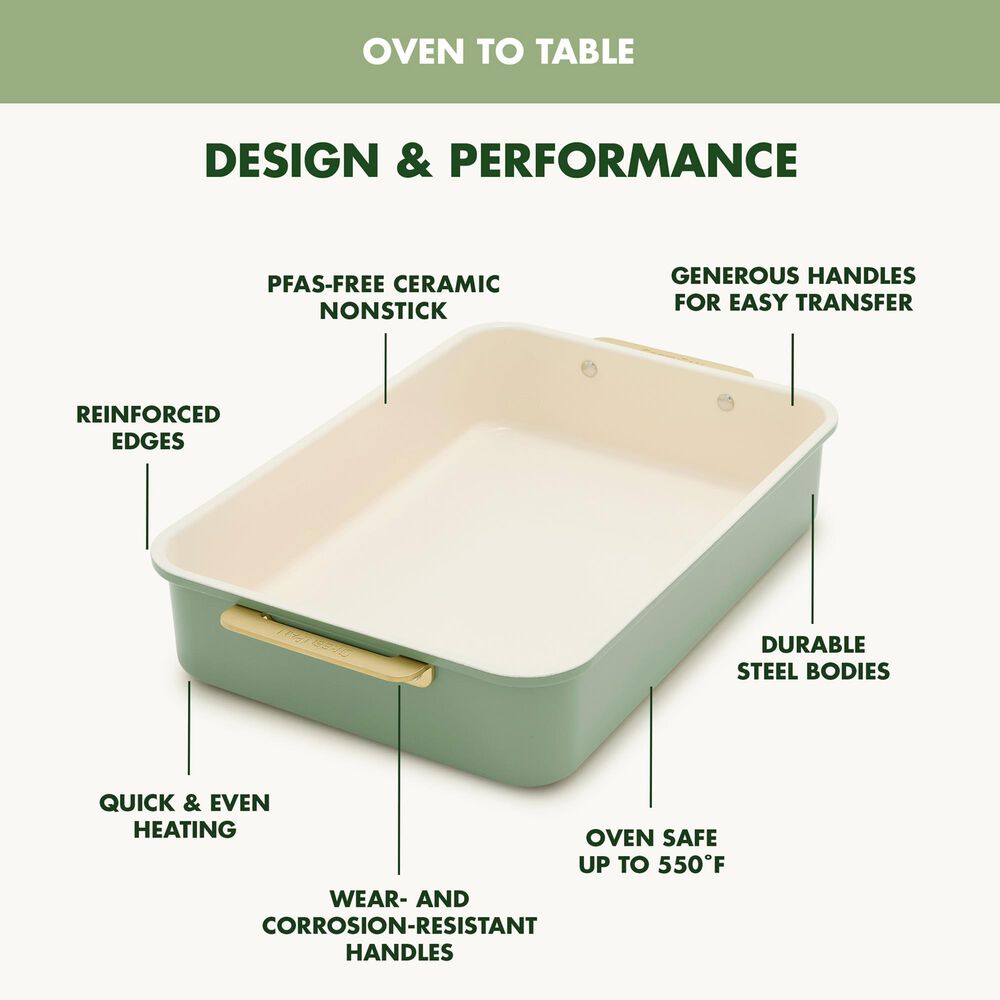 Green Pan Reserve Bakeware 13" x 9" Cake Pan in Sage, , large