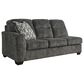 Ashley Lonoke 2-Piece Stationary Sectional Set with Right-Arm Facing Corner Chaise in Gunmetal, , large