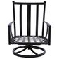 GatherCraft Seville Patio Club Swivel Chair with Cushion in Medora Ivory, , large