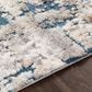 Surya Tuscany TUS-2313 12" x 15" Blue, Gray, Black and Ivory Area Rug, , large