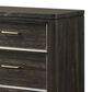 Crown Mark Ethel King Bed with Two Nightstands in Dark Brown, , large