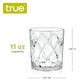 True Brands Scotch Diamond Cut Tumbler Glasses in Clear (Set of 4), , large