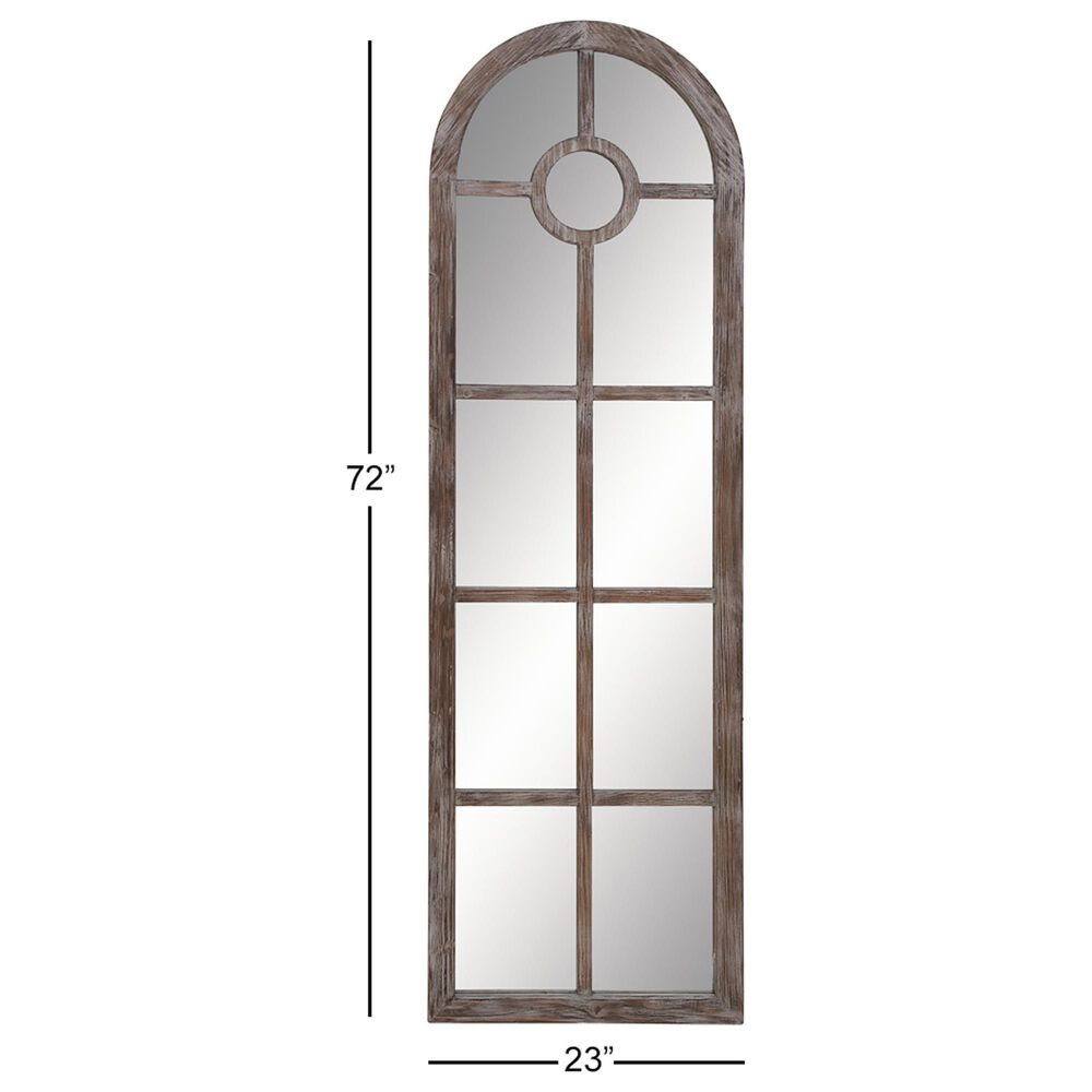 Maple and Jade Arch Wall Mirror in Brown, , large