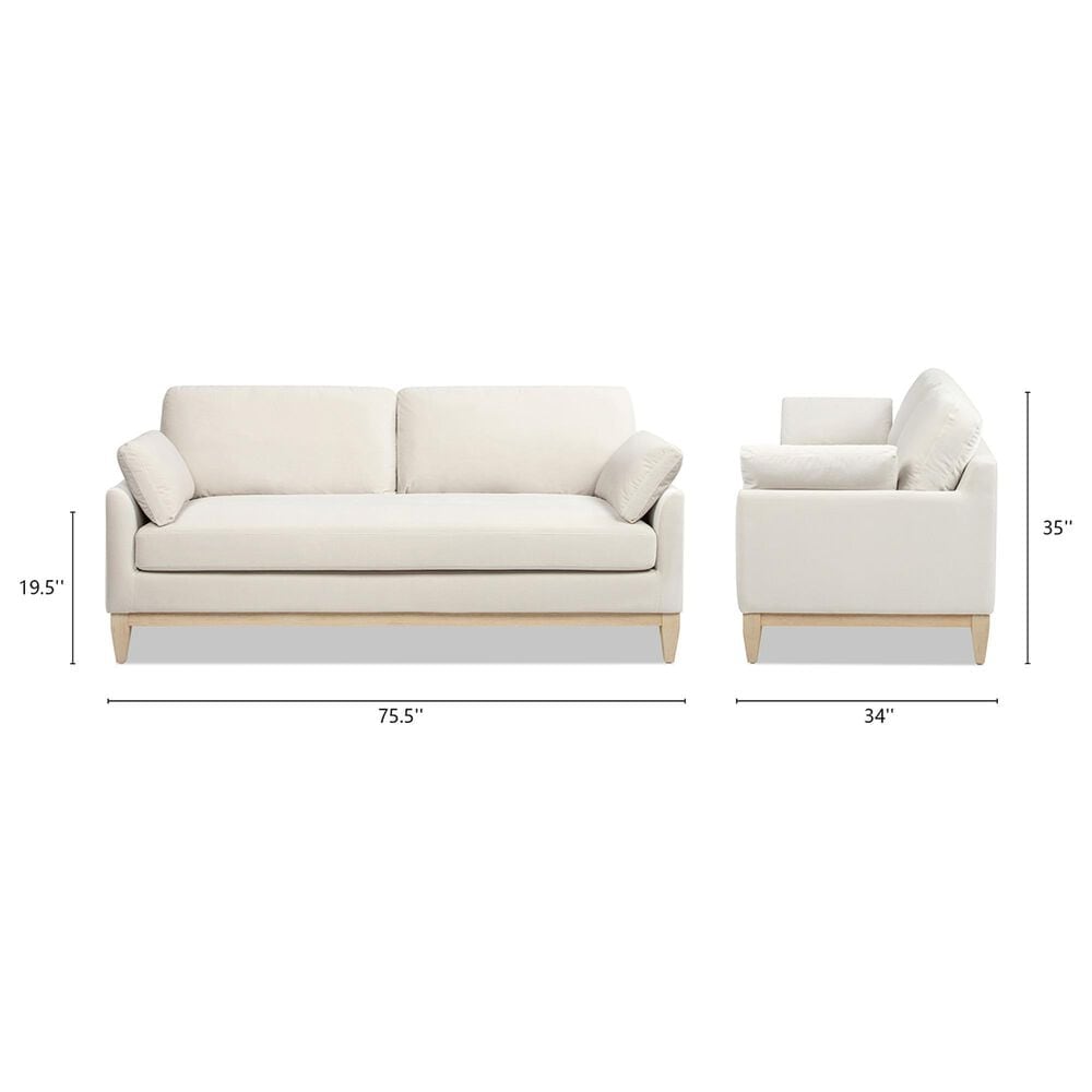 Jennifer Taylor Home Pasadena Stationary Sofa in French Beige Velvet, , large