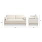 Jennifer Taylor Home Pasadena Stationary Sofa in French Beige Velvet, , large