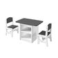 Forest Grove Kid"s Chalkboard Table Set with Two Chairs in White and Grey, , large