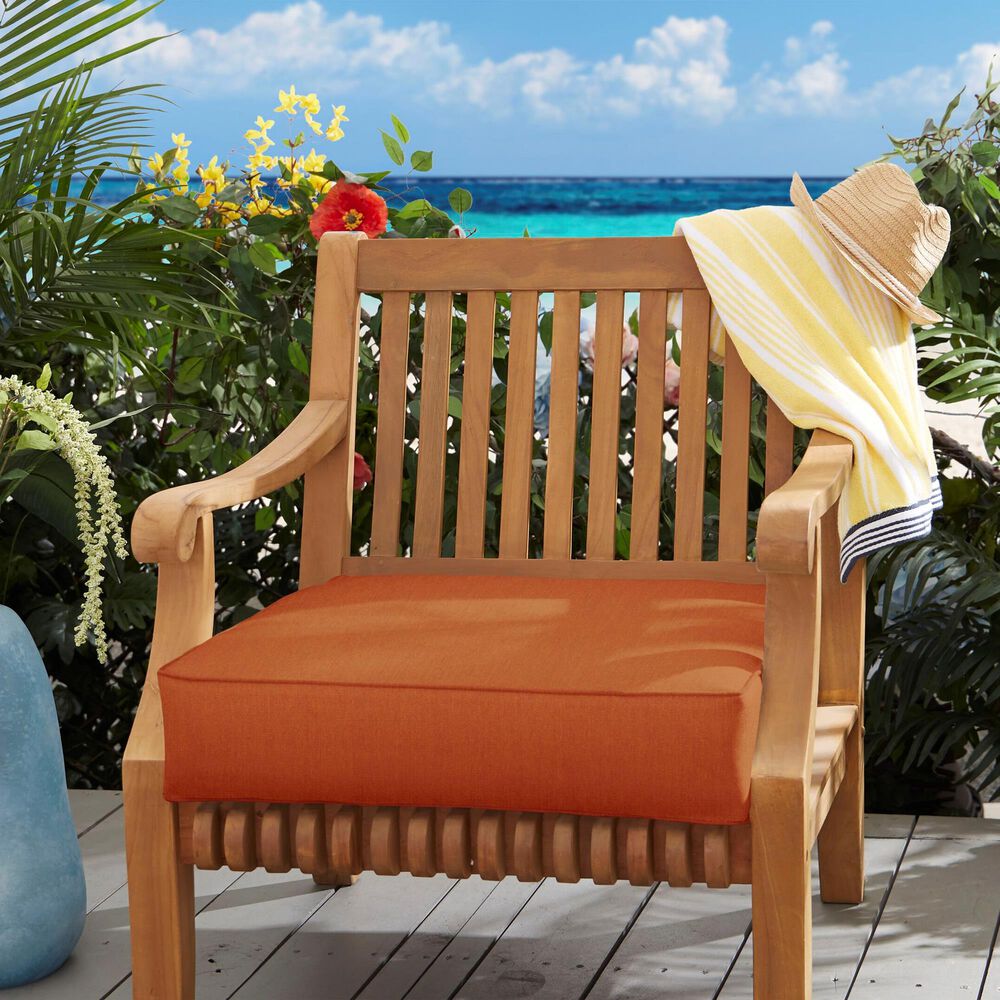 Sorra Home Sunbrella 22.5" Deep Seating Cushion in Canvas Rust, , large