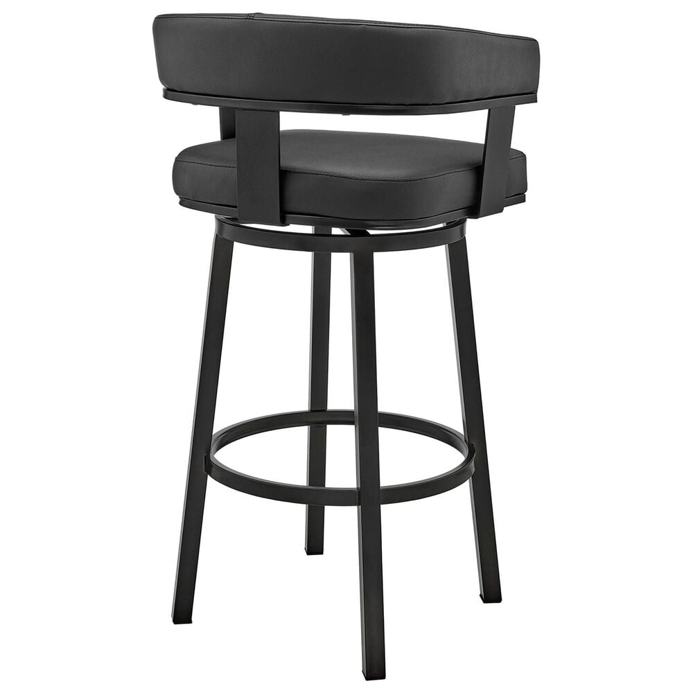 Armen Living Cohen 26&quot; Swivel Counter Stool in Black, , large