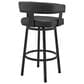 Armen Living Cohen 26" Swivel Counter Stool in Black, , large