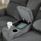 Ashley Barnsana Power Reclining Loveseat in Gravel, , large