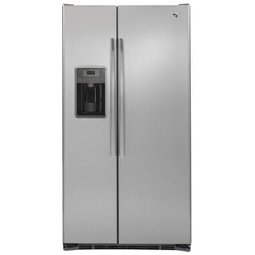 GE Appliances 21.9 Cu. Ft. Counter-Depth Side by Side Refrigerator in Stainless Steel, , large