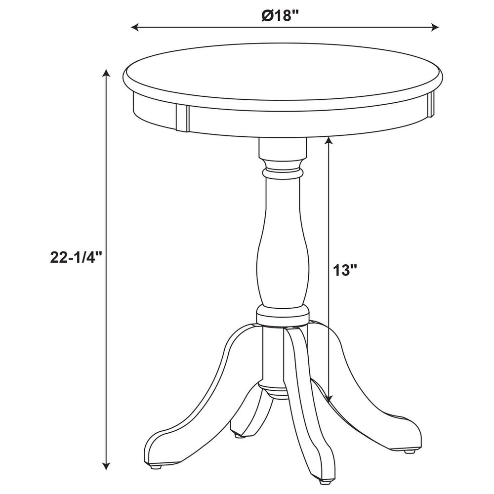 Linon Home Decor Palmetto End Table in Black, , large
