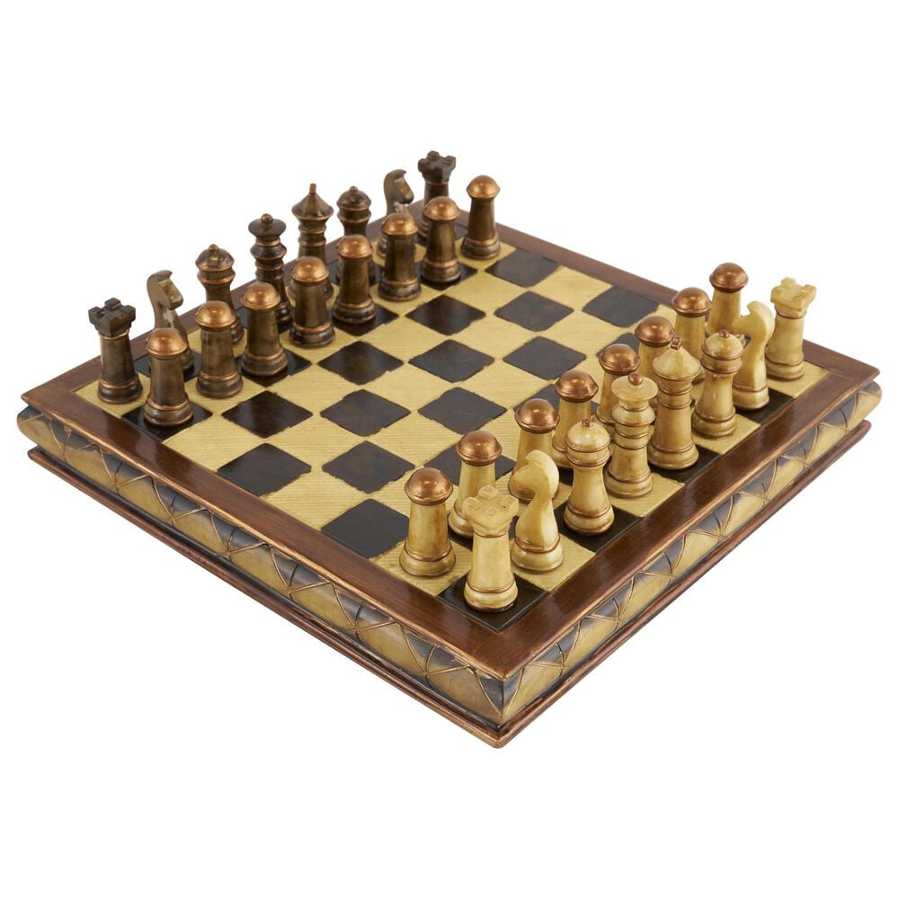 Maple and Jade Chess Home Decor Game Set in Brown, , large