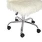 Linden Boulevard Flokati Armless Office Chair in Faux Fur, , large