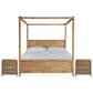 Universal Furniture Weekender King Canopy Bedroom with Two Nightstands in Natural and Sand Dune, , large