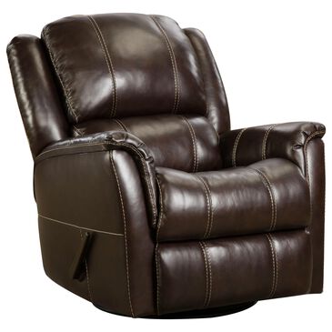 HomeStretch Mercury Swivel Glider Recliner in Brown, , large