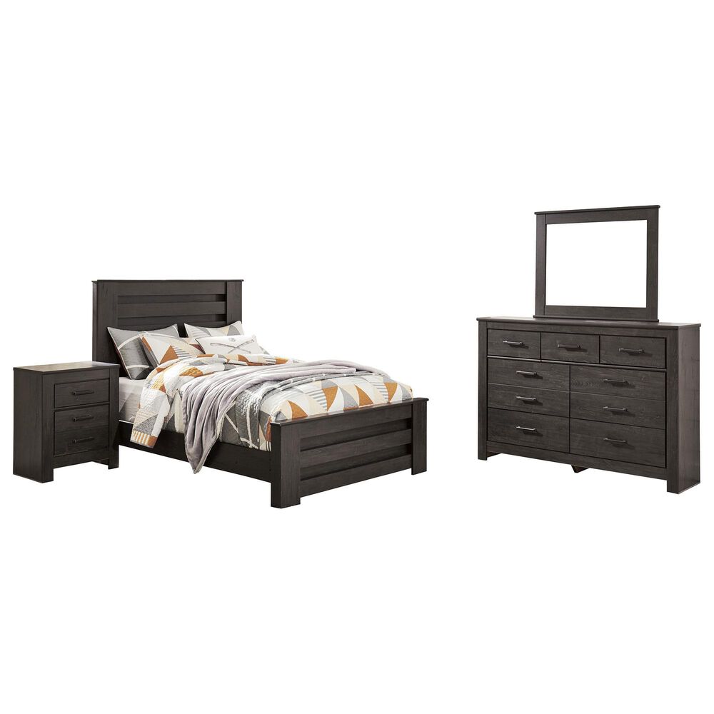 Signature Design by Ashley Brinxton 4 Piece Queen Bedroom Set in Dark Charcoal, , large