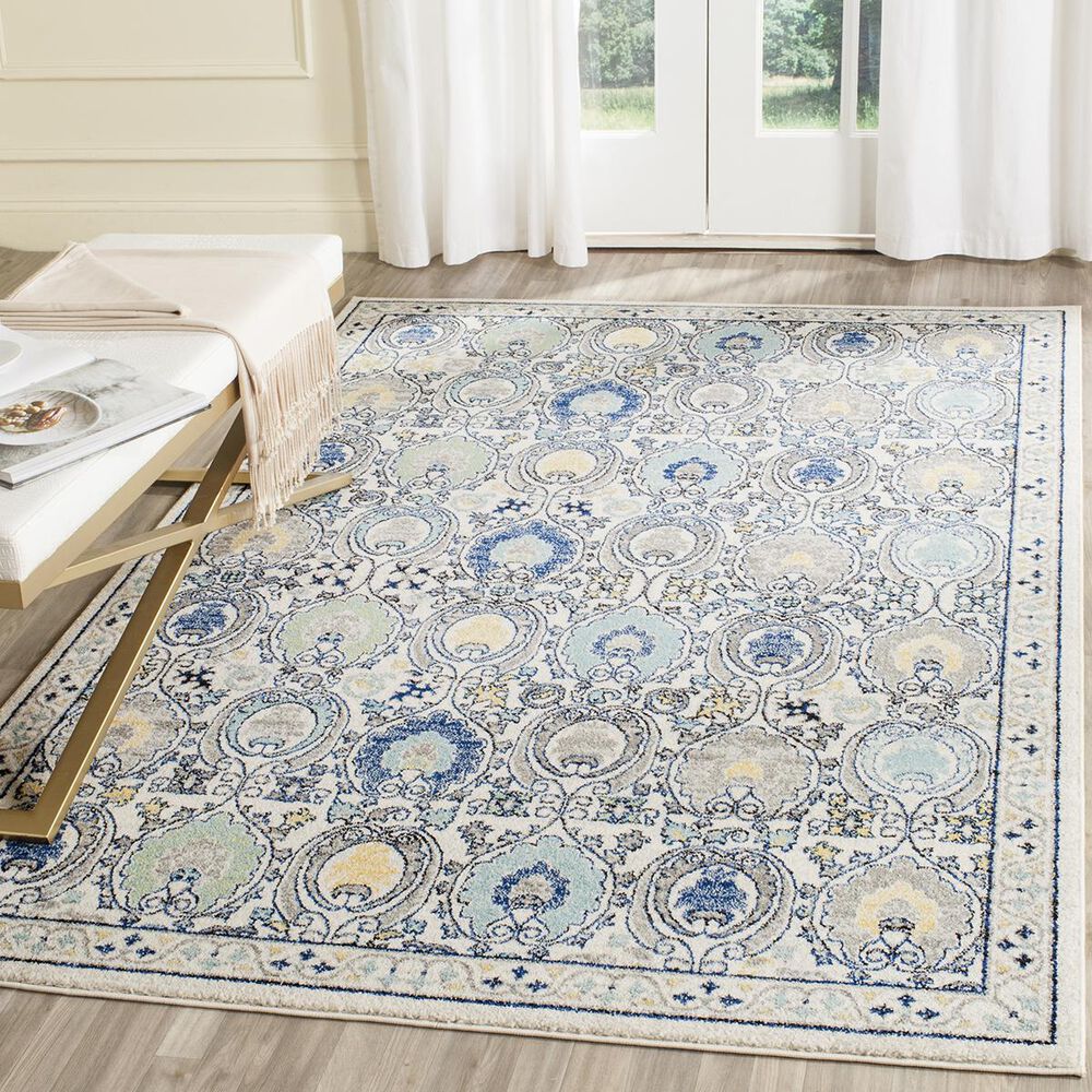 Safavieh Evoke EVK251D-5 5"1" x 7"6" Ivory/Grey Area Rug, , large