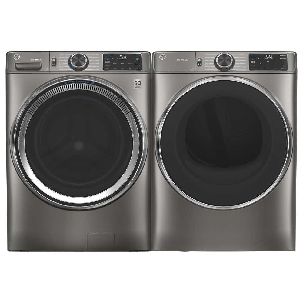 GE Appliances 4.8 Cu. Ft. Front Load Washer with Steam in Satin Nickel, , large