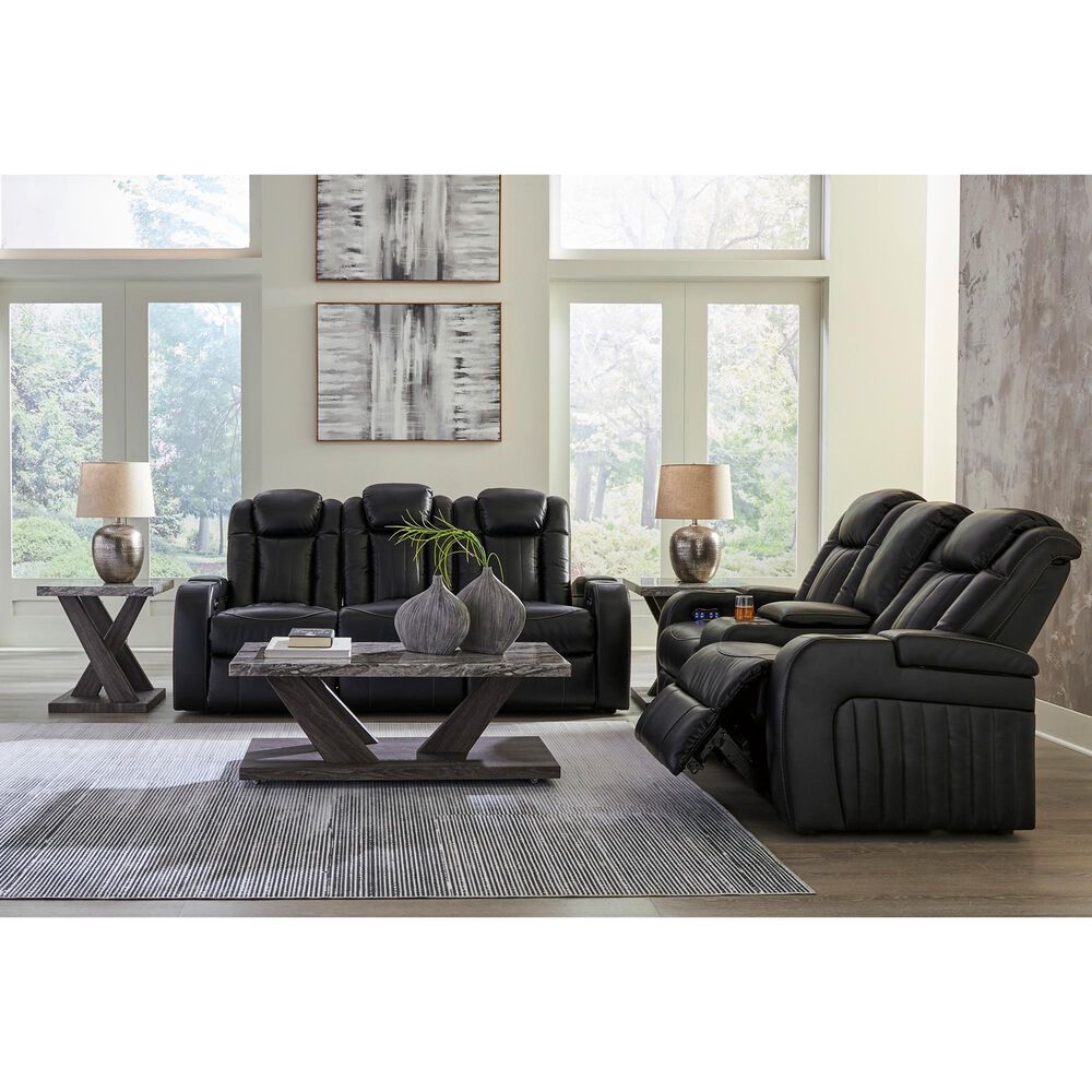 Ashley Caveman Den 2-Piece Power Reclining Living Room Set in Midnight, , large