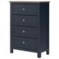 Ashley Landocken 4-Drawer Chest in Dark Slate Blue and Light Brown, , large