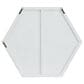 Maple and Jade 40" Hexagon Wood Wall Mirror with Thin Minimalistic Frame in White, , large