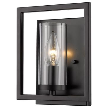 Golden Lighting Marco 1-Light Wall Sconce in Matte Black, , large