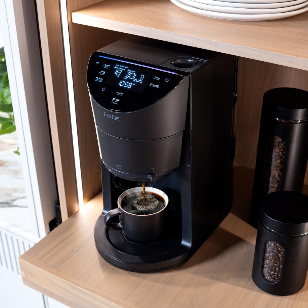 GE Profile Smart Grind and Brew Coffee Maker in Carbon Black, , large