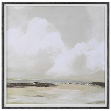 Uttermost Soft Clouds 42" Square Framed Print in White, , large