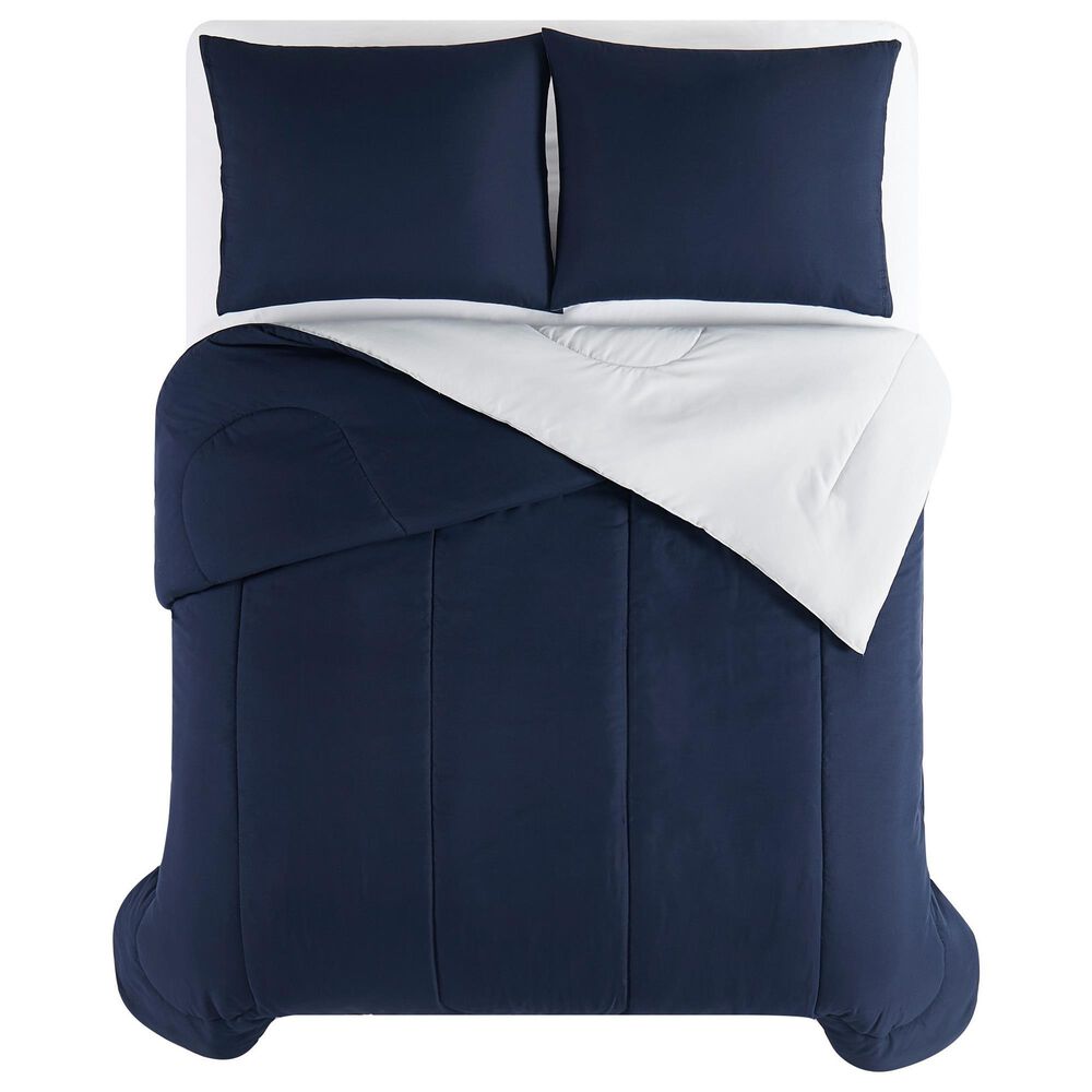 Pem America 2-Piece Twin Comforter Set in Grey and Navy, , large