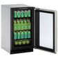 U-Line 18" Glass Door Refrigerator in Stainless Frame, , large