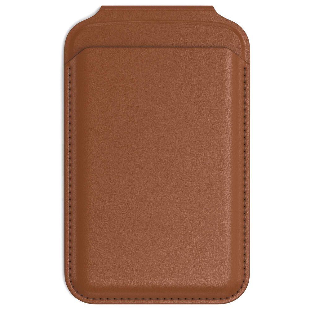 Satechi Vegan Leather Magnetic Wallet Stand in Brown, , large