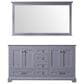 Lexora Home Dukes 60" Double Bathroom Vanity with 58" Mirror in Dark Grey, , large