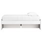 Ashley Onita Twin Platform Bed with No Headboard and 1 Side Storage in White, , large