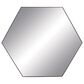 Maple and Jade 35" x 41" Hexagon Wall Mirror with Thin Minimalistic Frame in Black, , large