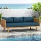 Hearth and Haven Claremont Outdoor Sofa Daybed in Dark Teal, , large