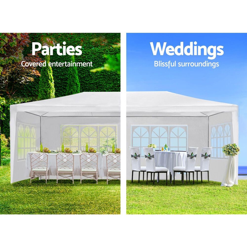 HOMLUX 10' x 20' Outdoor Canopy Gazebo with Sidewalls for Party in White, , large
