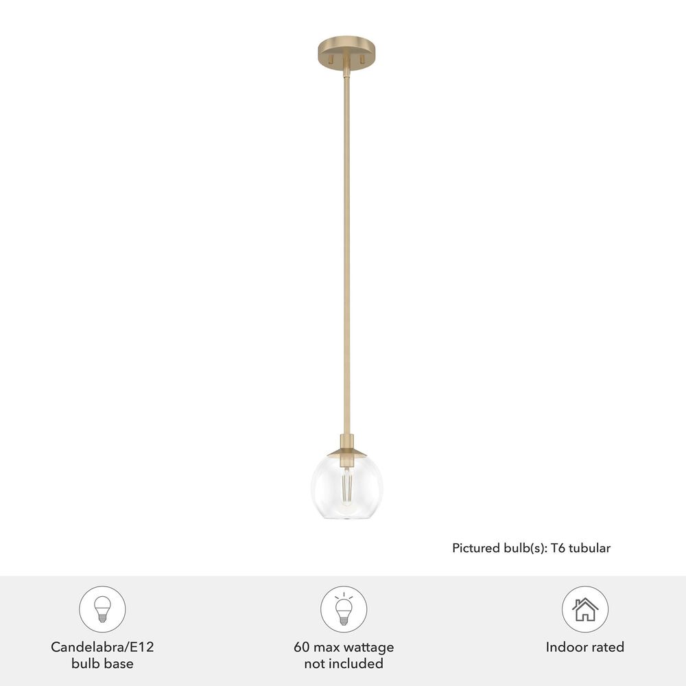 Hunter Xidane 1-Light Mini Pendant in Alturas Gold, , large