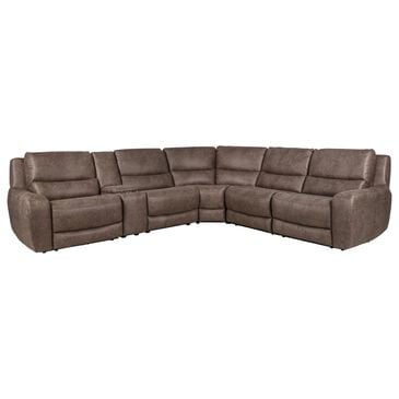 Oxford Furniture Cheers 6-Piece Power Reclining Sectional in Texas Slate, , large