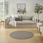 Nourison Courtyard Ivory and Charcoal 4" Round Indoor/Outdoor Area Rug, , large