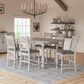 Emerald Home Furnishings New Haven Bar Height Dining Table in Oyster Shell - Table Only, , large